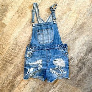 Denim Overall Shorts